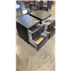 Image 2 : PAIR OF BLACK IKEA 2 DRAWER NIGHTSTANDS