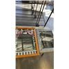Image 1 : LEADED GLASS MIRROR AND FRAMED MIRROR