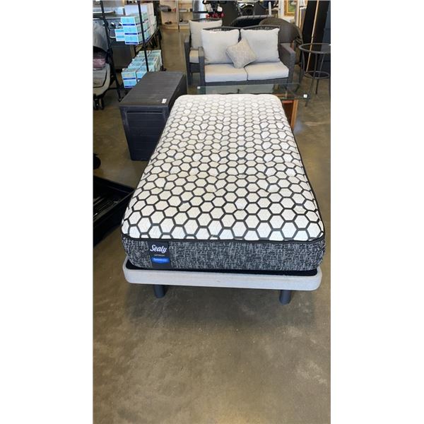 NEW TWIN SIZE SEALY POSTERPEDIC OPTIMUM MATTRESS AND TWIN PLATFORM BASE RETAIL $1000