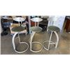 Image 1 : 3 DESIGNER METAL SWIVEL BAR STOOLS