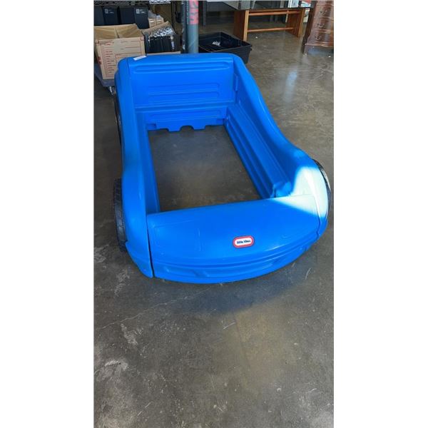 BLUE LITTLE TIKES RACE CAR BED/SANDBOX