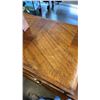 Image 2 : VINTAGE WATERFALL SIDE TABLE WITH WICKER CHEST AND SMALL WOOD STOOL