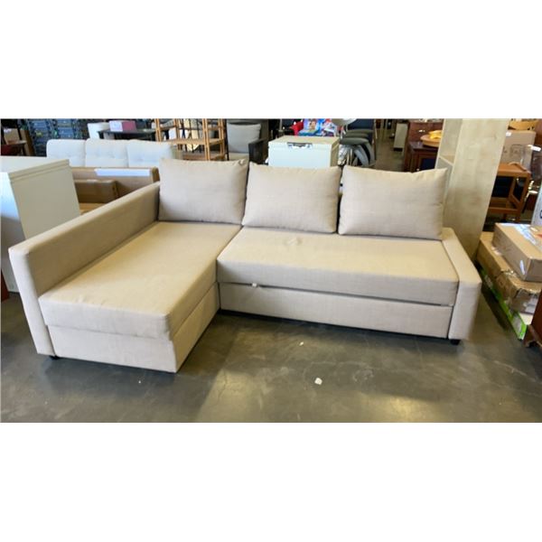 NEW 2PC SECTIONAL WITH STORAGE CHAISE AND PULL UP BED RETAIL $1600