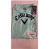 Image 1 : NEW CALLAWAY MENS GOLF SHIRT - SIZE LARGE, ARUBA BLUE , RETAIL $89