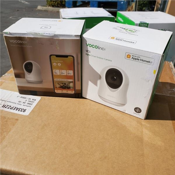 2 VOCOLINC VC1 OPTO SMART INDOOR CAMERAS FOR APPLE IOS -TESTED WORKING, RETAIL $139