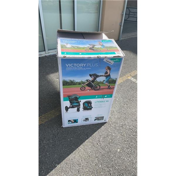 EVENFLO VICTORY PLUS JOGGING STROLLER - MISSING CAR SEAT, ORIGINAL RETAIL $499