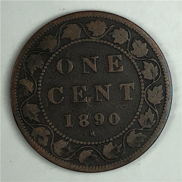 Canadian Large Cent 1890 VG 146