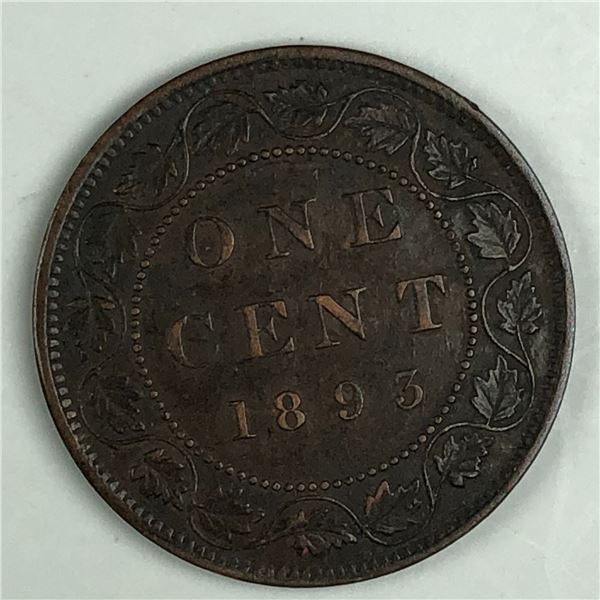 Canadian Large Cent 1893 EF++ 164