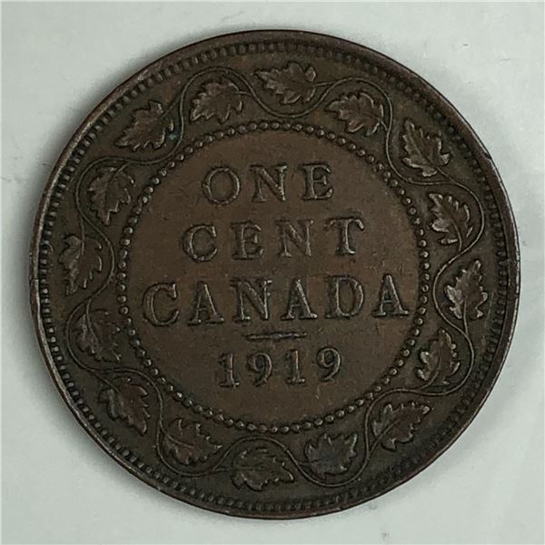 Canadian Large Cent 1919 EF++ 306