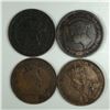 Image 2 : Group of 4 Canadian Large Cents 323