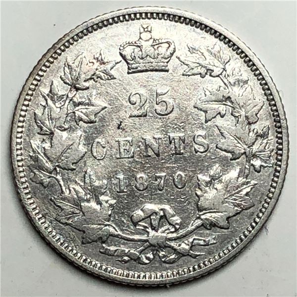 1870 Queen Victoria 25 Cents