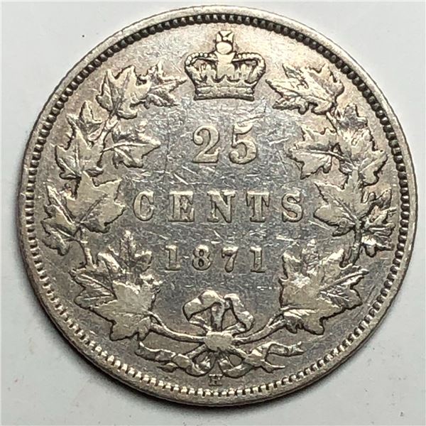 1871H  Queen Victoria 25 Cents