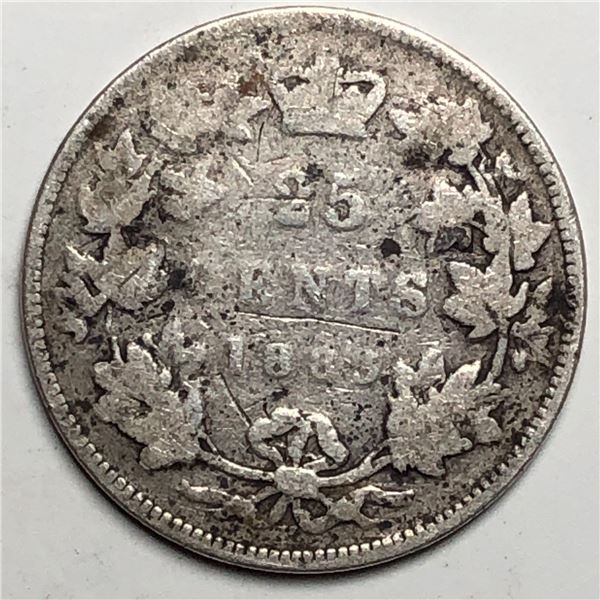 1883 Queen Victoria 25 Cents