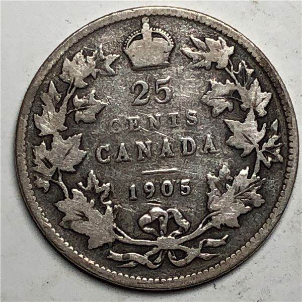 1905 King George V 25 Cents