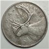 Image 1 : 1953 Small Date Queen Elizabeth 25 Cents
