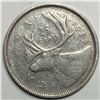 Image 1 : 1953 Large Date  Queen Elizabeth 25 Cents