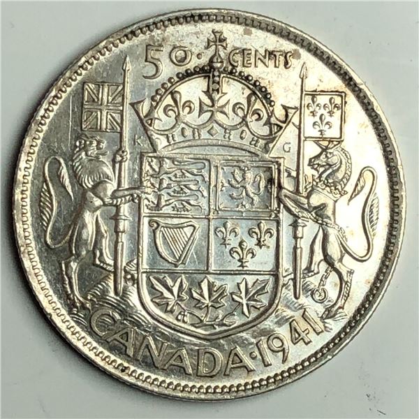 1941 King George VI 50 Cents
