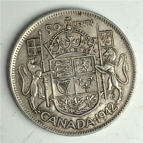 1942 King George VI 50 Cents