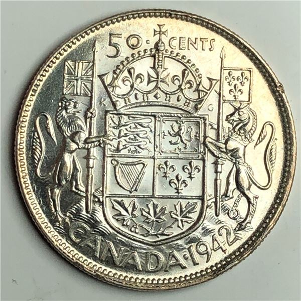 1942 King George VI 50 Cents