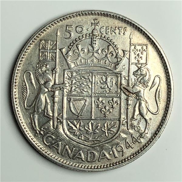 1944 King George VI 50 Cents EF-45