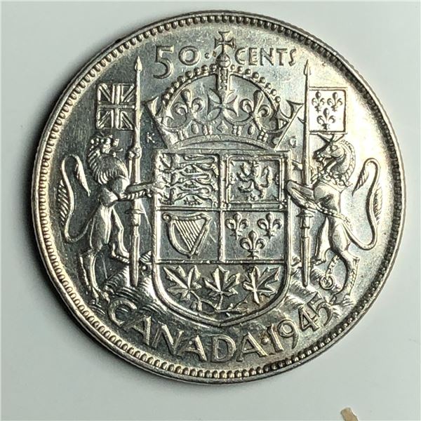 1945 King George VI 50 Cents