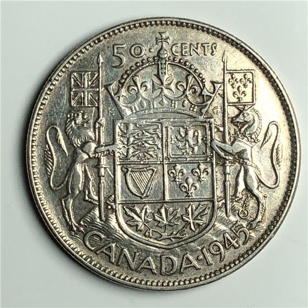 1945 King George VI 50 Cents