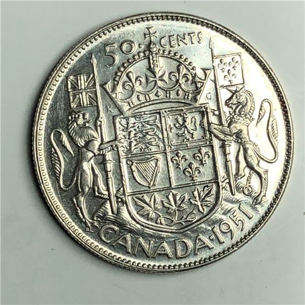 1951 King George VI 50 Cents