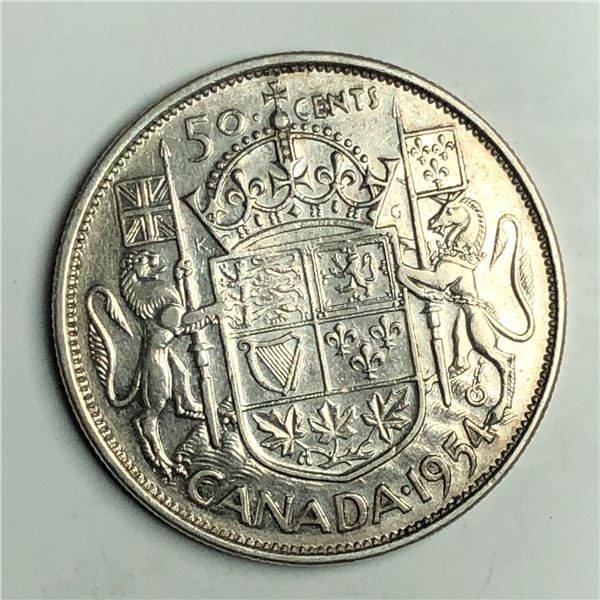 1954 Queen Elizabeth 50 Cents