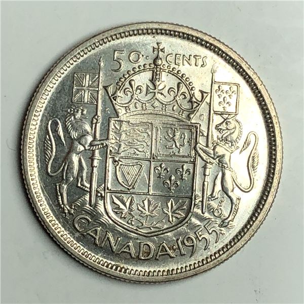 1955 Queen Elizabeth 50 Cents