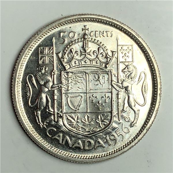 1956 Queen Elizabeth 50 Cents