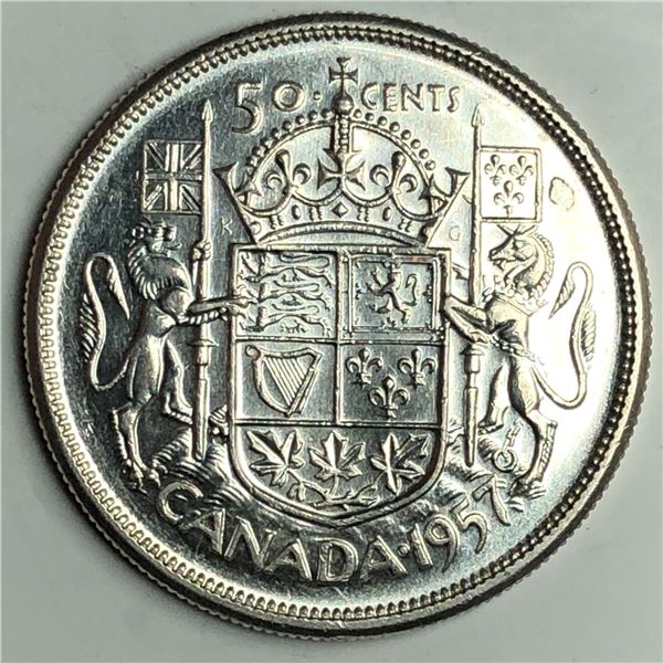 1957 Queen Elizabeth 50 Cents