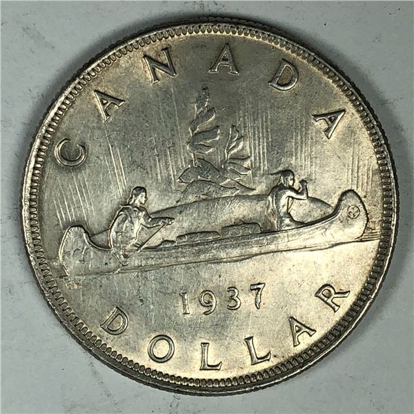 1937 King George VI Canadian Silver Dollar 392