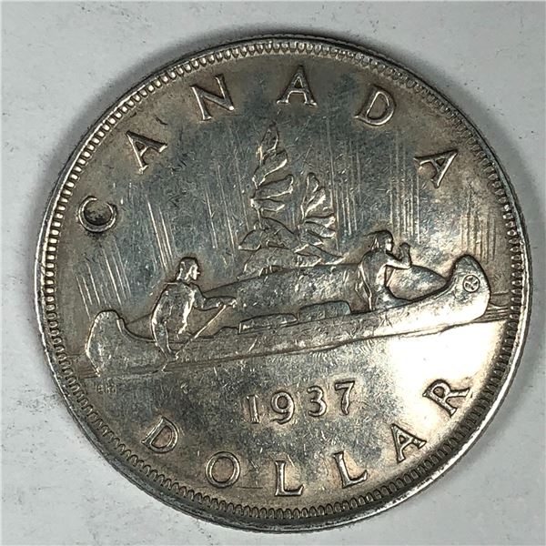 1937 King George VI Canadian Silver Dollar 393