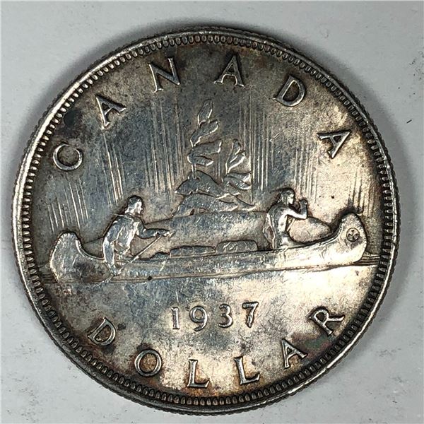 1937 King George VI Canadian Silver Dollar 342 394