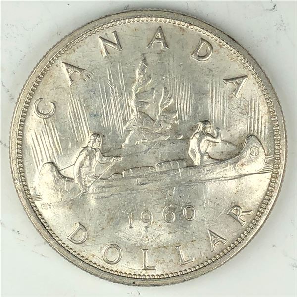 1960 Queen Elizabeth II Canadian Silver Dollar