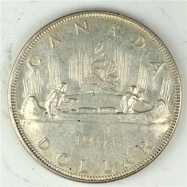 1961 Queen Elizabeth II Canadian Silver Dollar