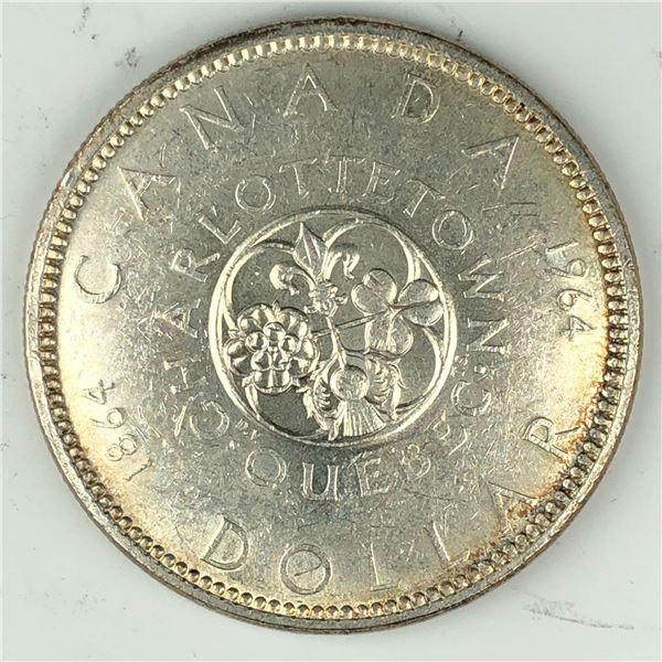 1964 Queen Elizabeth II Canadian Silver Dollar UNC