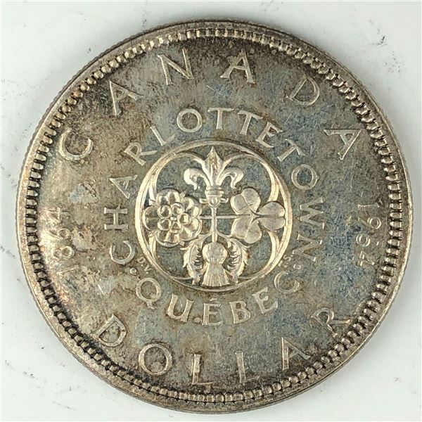 1964 Queen Elizabeth II Canadian Silver Dollar UNC