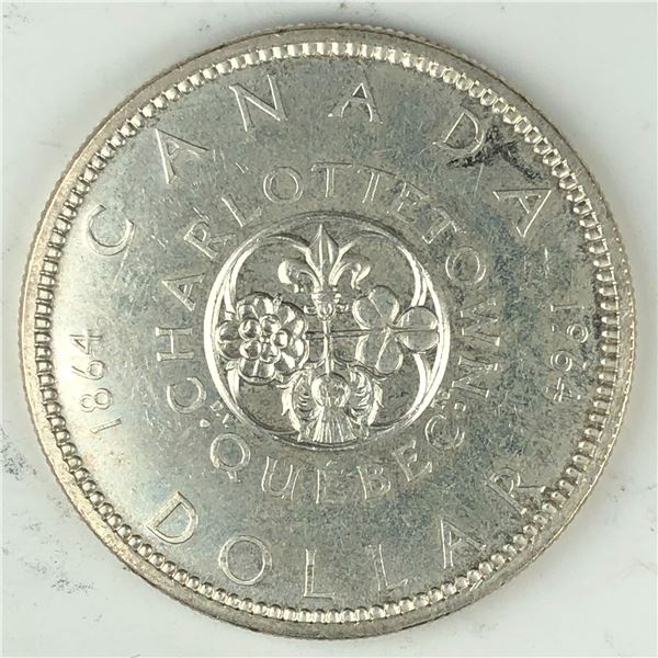 1964 Queen Elizabeth II Canadian Silver Dollar UNC