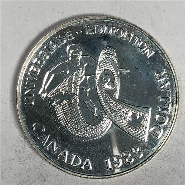 1983 Queen Elizabeth II Canadian Silver Dollar UNC 609