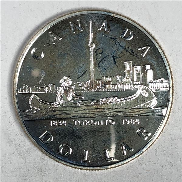 1984 Queen Elizabeth II Canadian Silver Dollar UNC 613