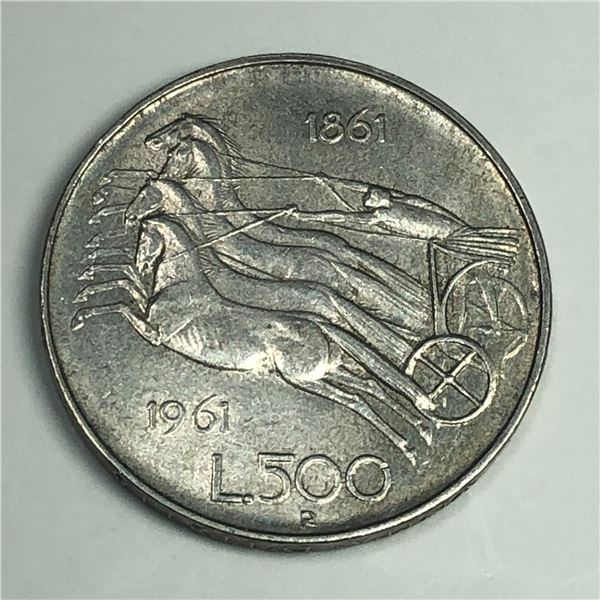 Italy 500 Lire BU Nice Coin 1961