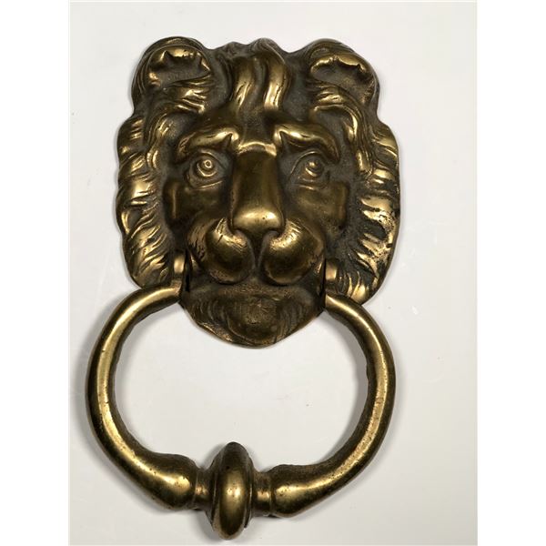 Solid Brass Lion Door Nocker Heavy