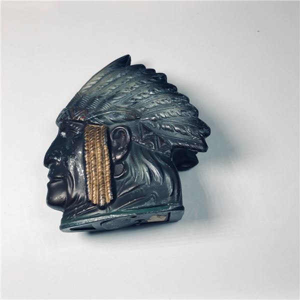 Vintage Indian Chief Coin Bank