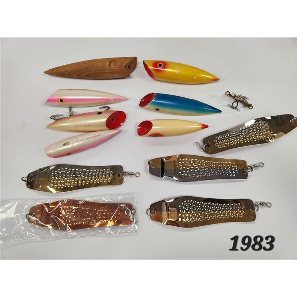 Vintage Salmon Fishing Plugs, Martins, Lucky Louie, Etc..