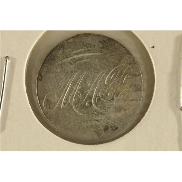 LOVE TOKEN ON 1884 SILVER SEATED LIBERTY DIME