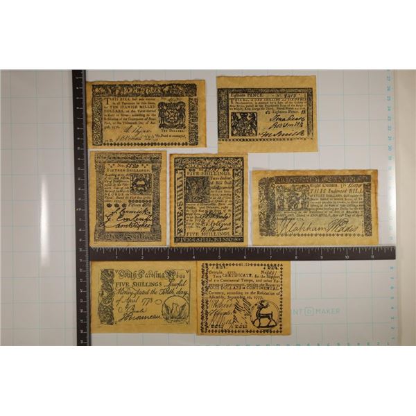 REPLICA 6 PIECE SET OF COLONIAL & REVOLUTIONARY