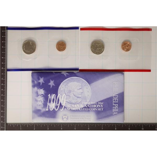 1999 SBA P & D DOLLAR 2 COIN SET IN ENVELOPE