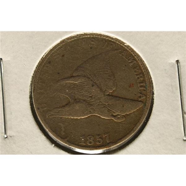 1857 FLYING EAGLE CENT (FINE) WATCH FOR OUR NEXT