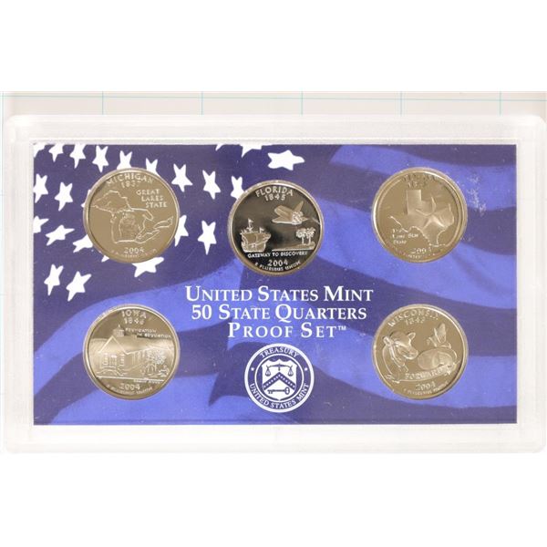 2004 US 50 STATE QUARTERS PROOF SET NO BOX